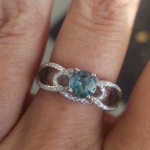 Aquamarine Sterling Ring